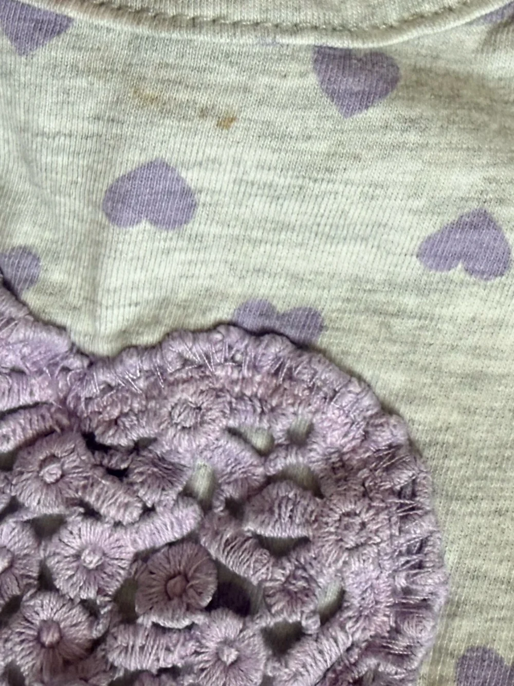 Carters|Baby girl/toddler set,Lilac Heart embroidered Ruffle Sleeve Top & jeans•